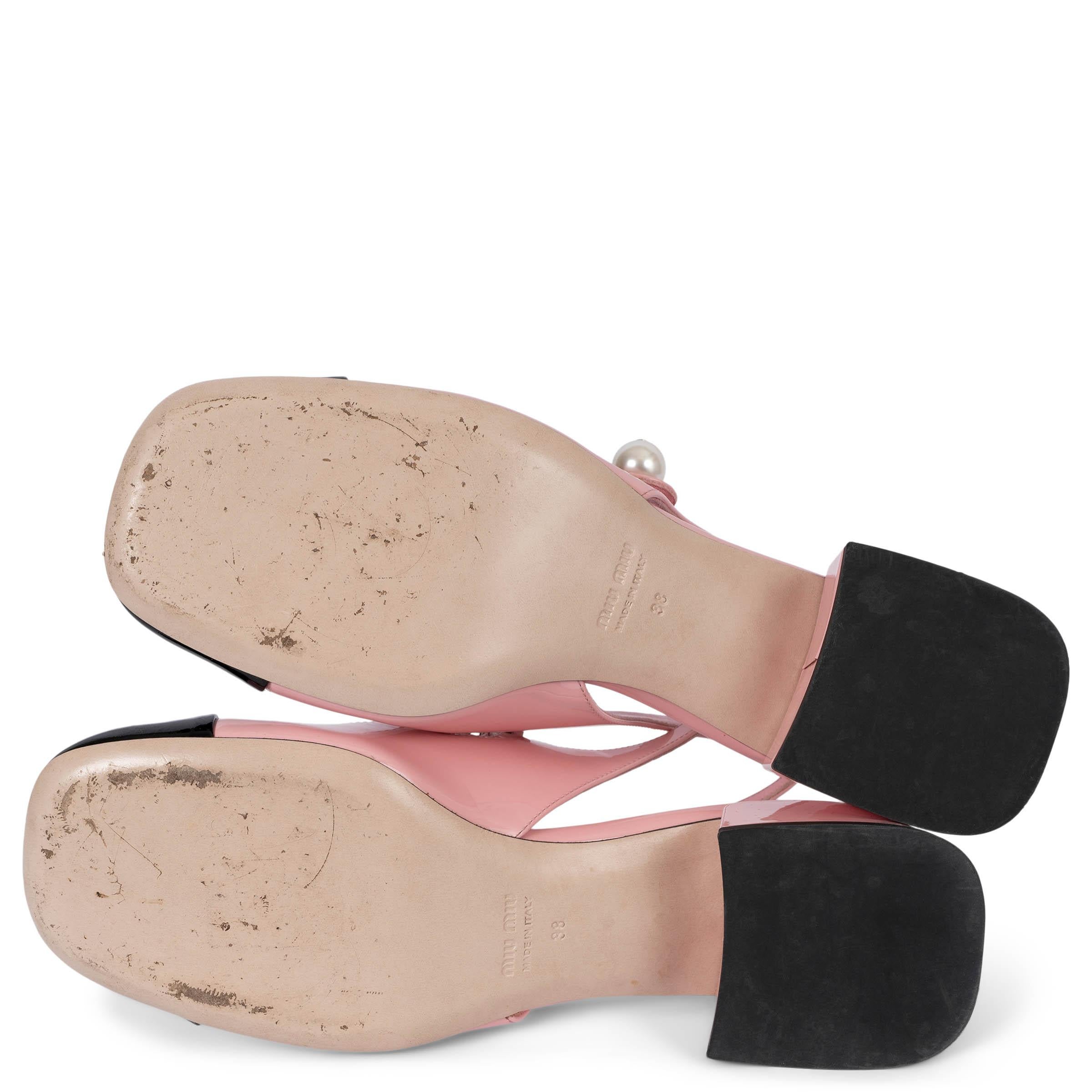 MIU Rosa Lackleder CHAIN & PEARL MARY JANE 35 Slingbacks Schuhe 38 im Angebot 3
