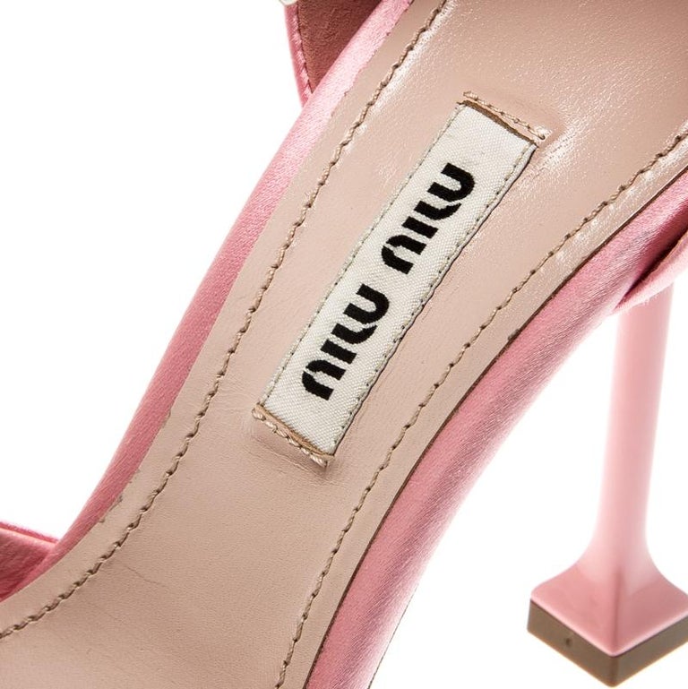 miu miu satin heels