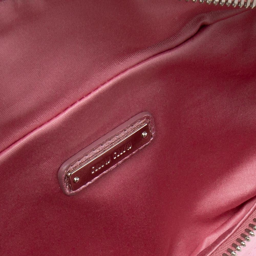 Miu Miu Pink Sequins and Leather Belt Bag 1