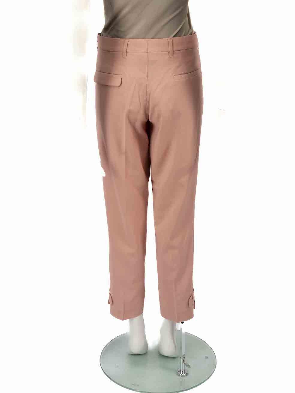 Miu Miu Pink Straight Leg Trousers Size L In Good Condition For Sale In London, GB