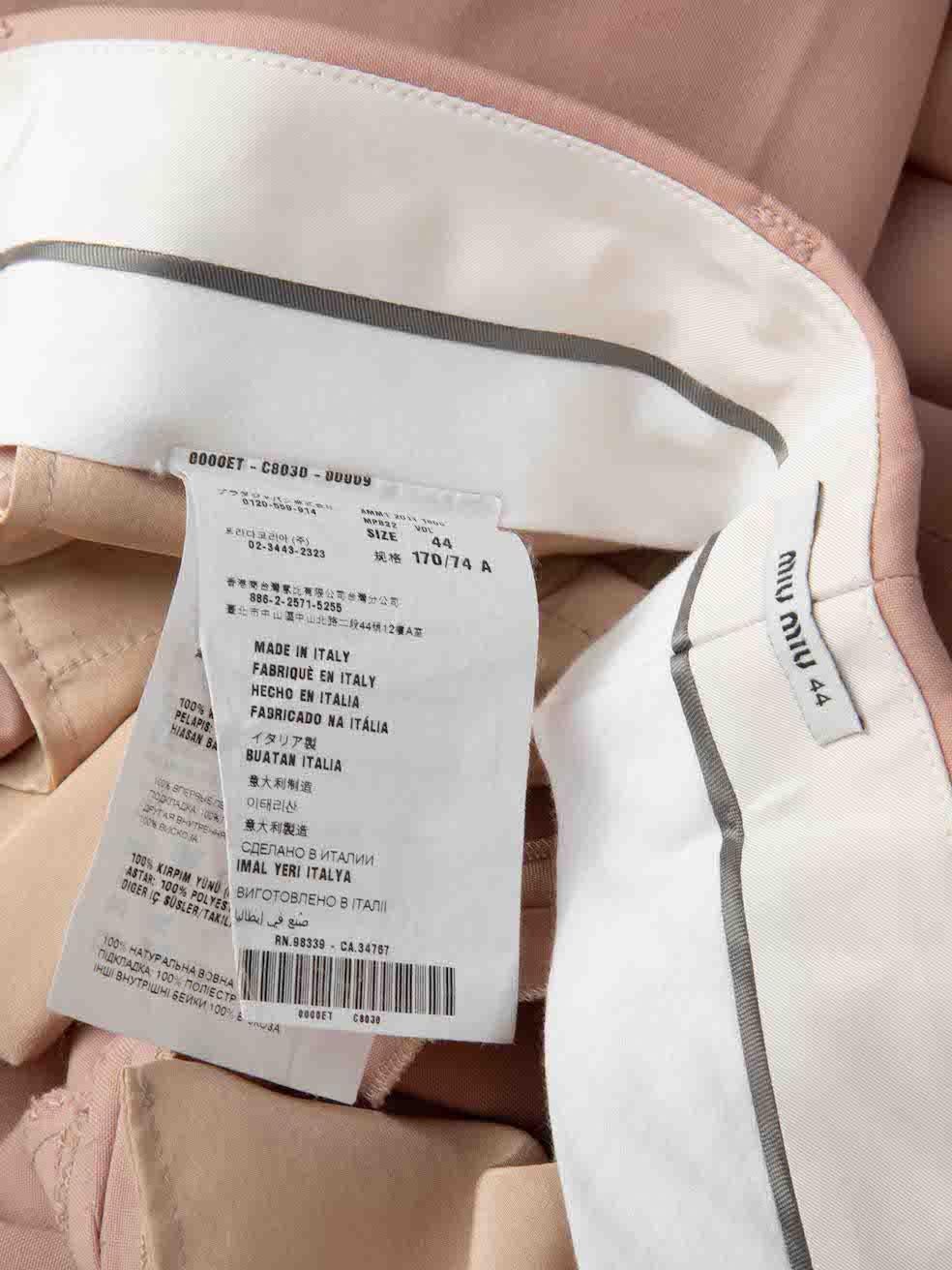 Miu Miu Pink Straight Leg Trousers Size L 2