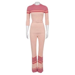 Miu Miu Pink Striped Suit Set Sz.40/S
