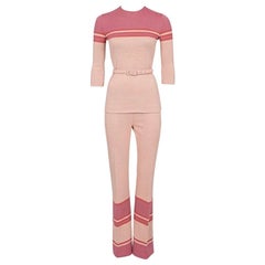 Miu Miu Pink Striped Suit Set Sz.40/S