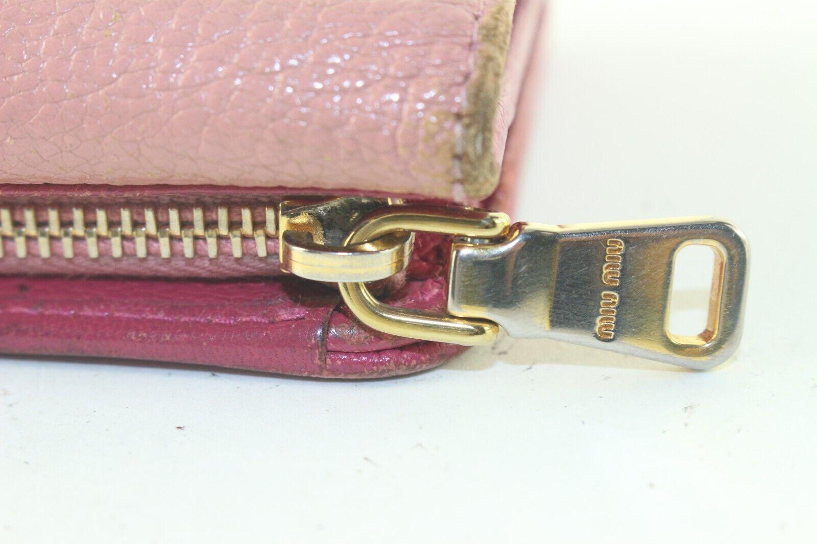 MIU MIU Pink Two Card Holder Wallet 1MIU83K For Sale 6