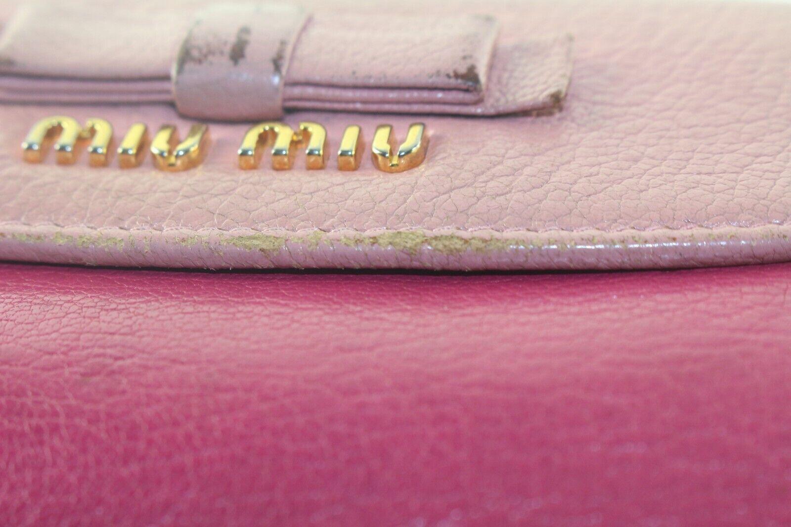 MIU MIU Pink Two Card Holder Wallet 1MIU83K For Sale 7