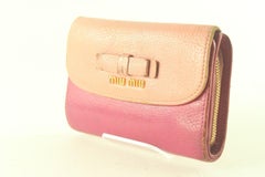 MIU MIU Pink Two Card Holder Wallet 1MIU83K