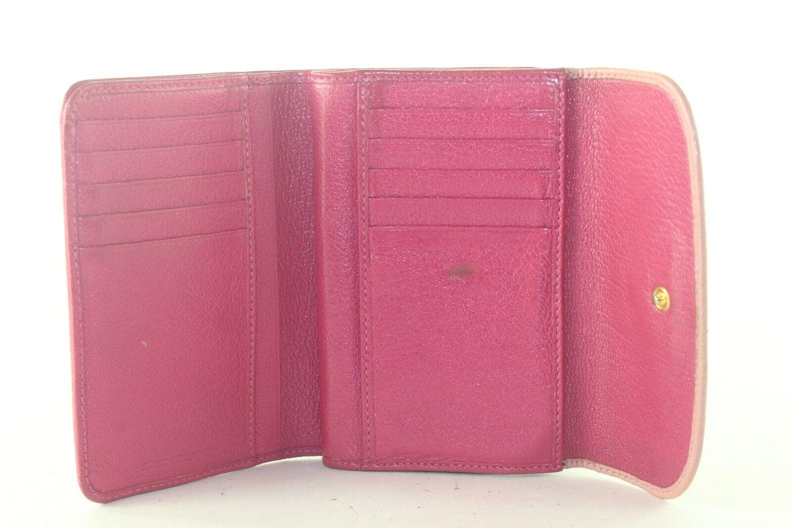 MIU MIU Pink Two Card Holder Wallet 1MIU83K For Sale 2