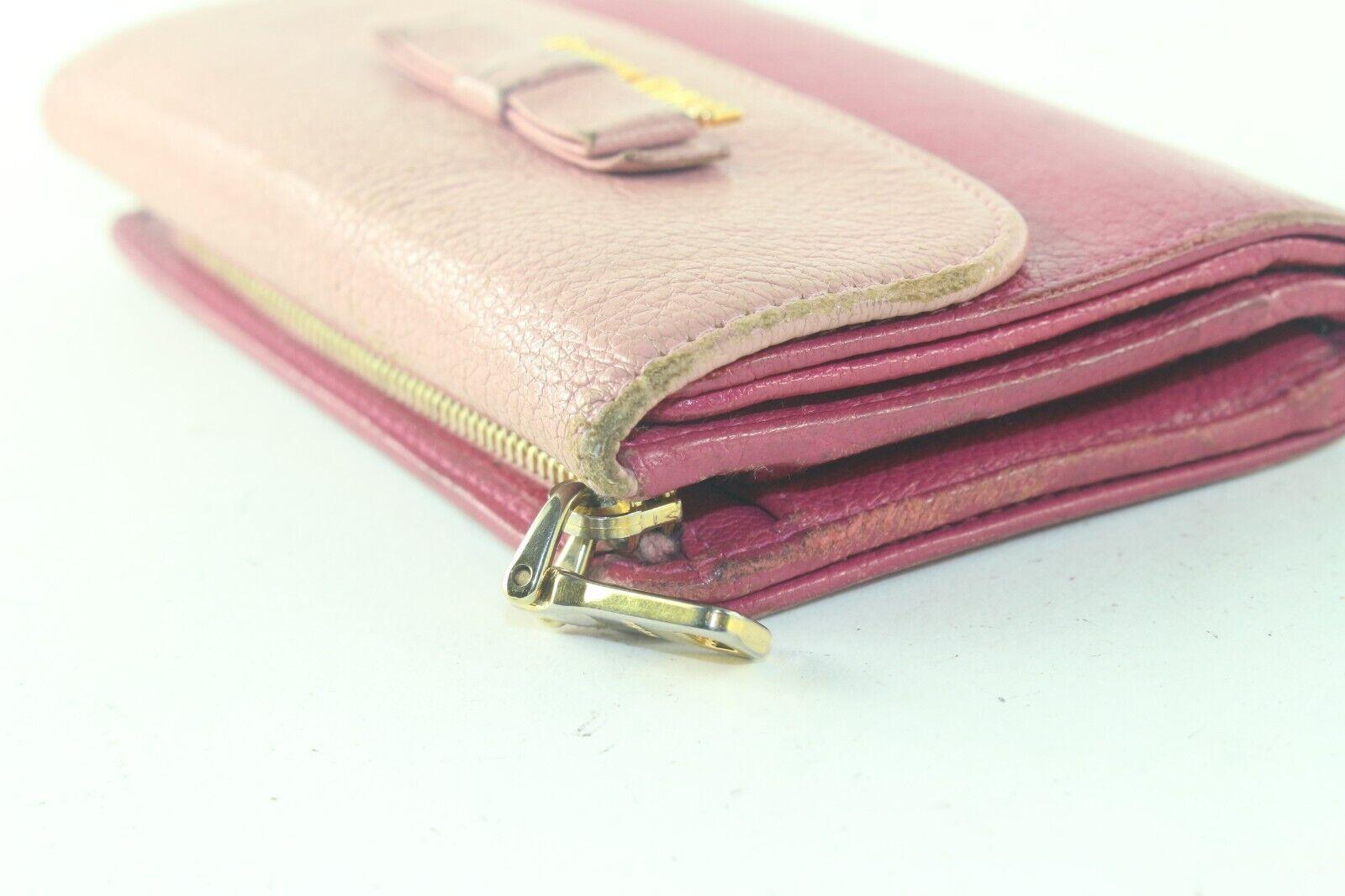 MIU MIU Pink Two Card Holder Wallet 1MIU83K For Sale 4