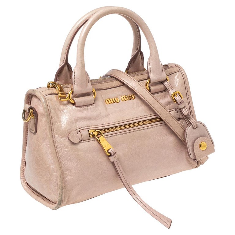 Bow bag leather satchel Miu Miu Pink in Leather - 19155668