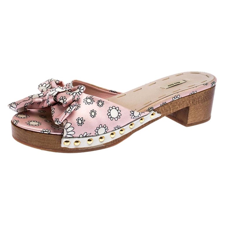 miu miu satin platform sandals