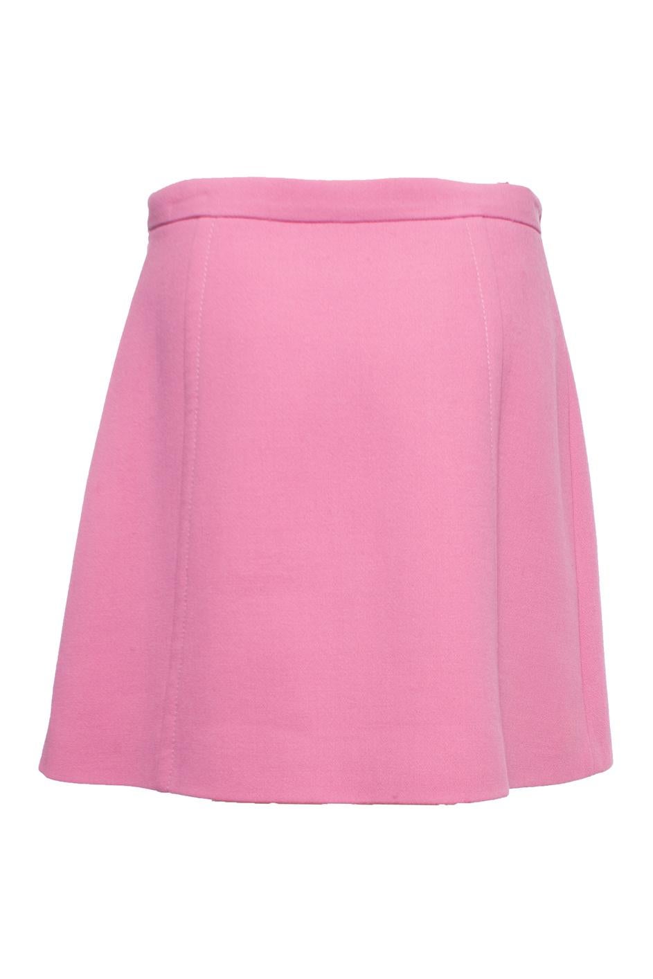 Miu Miu, Pink wool skirt with bow. 1
