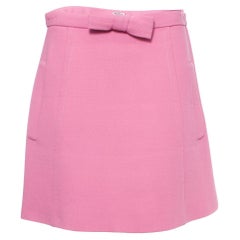 Miu Miu, Pink wool skirt with bow.