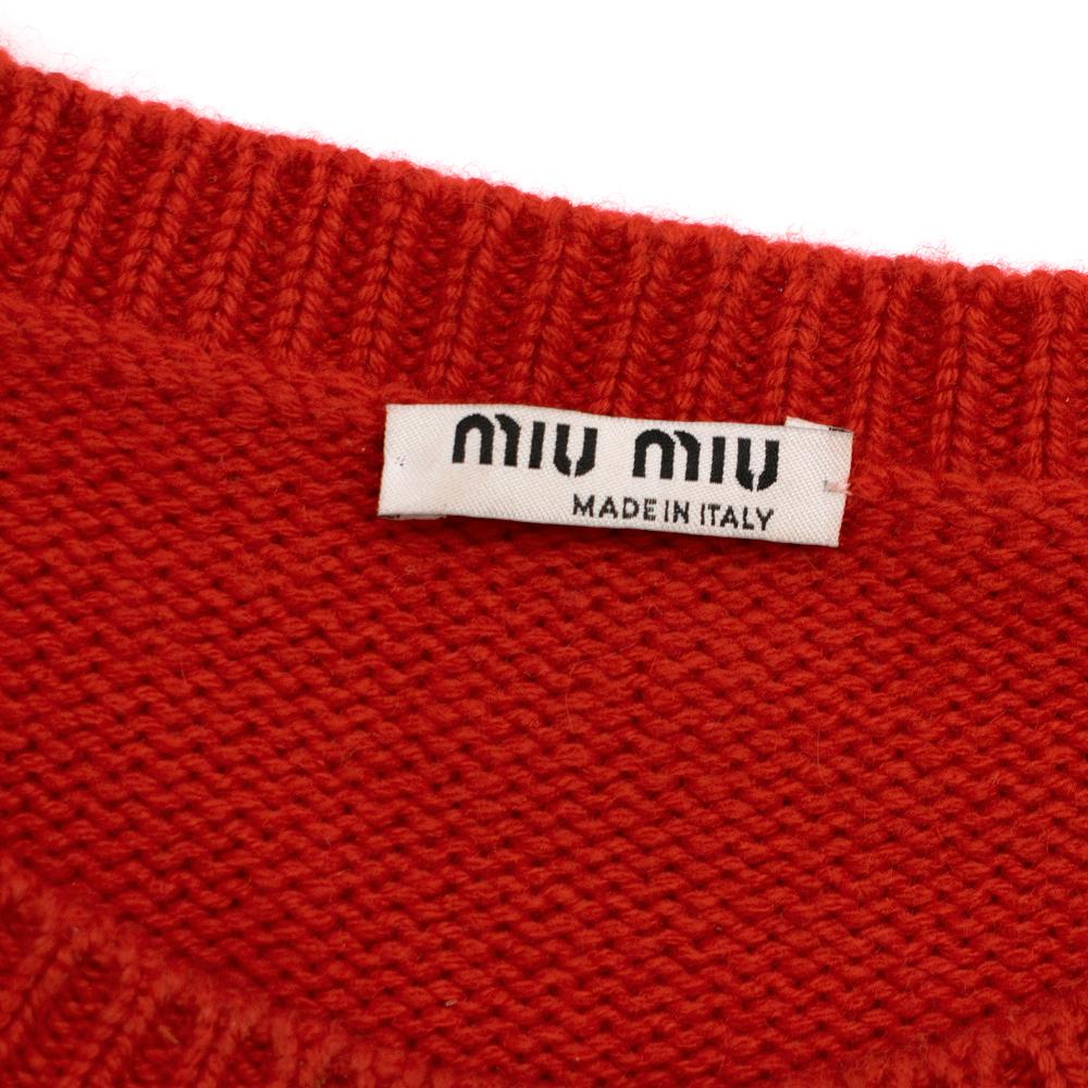 miu miu heart sweater