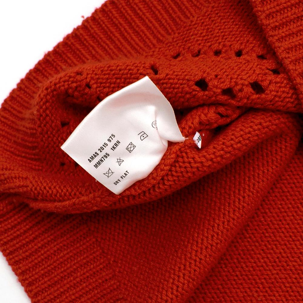 Miu Miu Pointelle-knit Cashmere Sweater - Red SIZE 38 IT For Sale 1