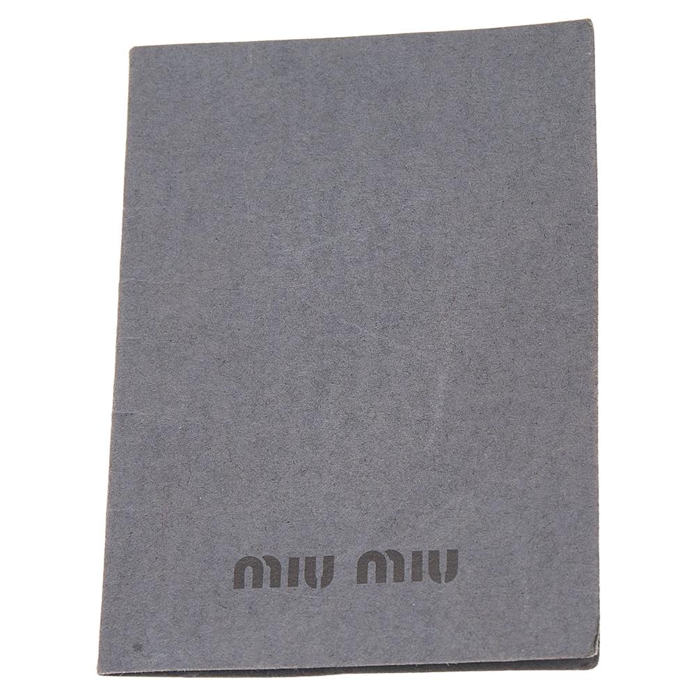Black Miu Miu Purple Distressed Leather Charm Satchel