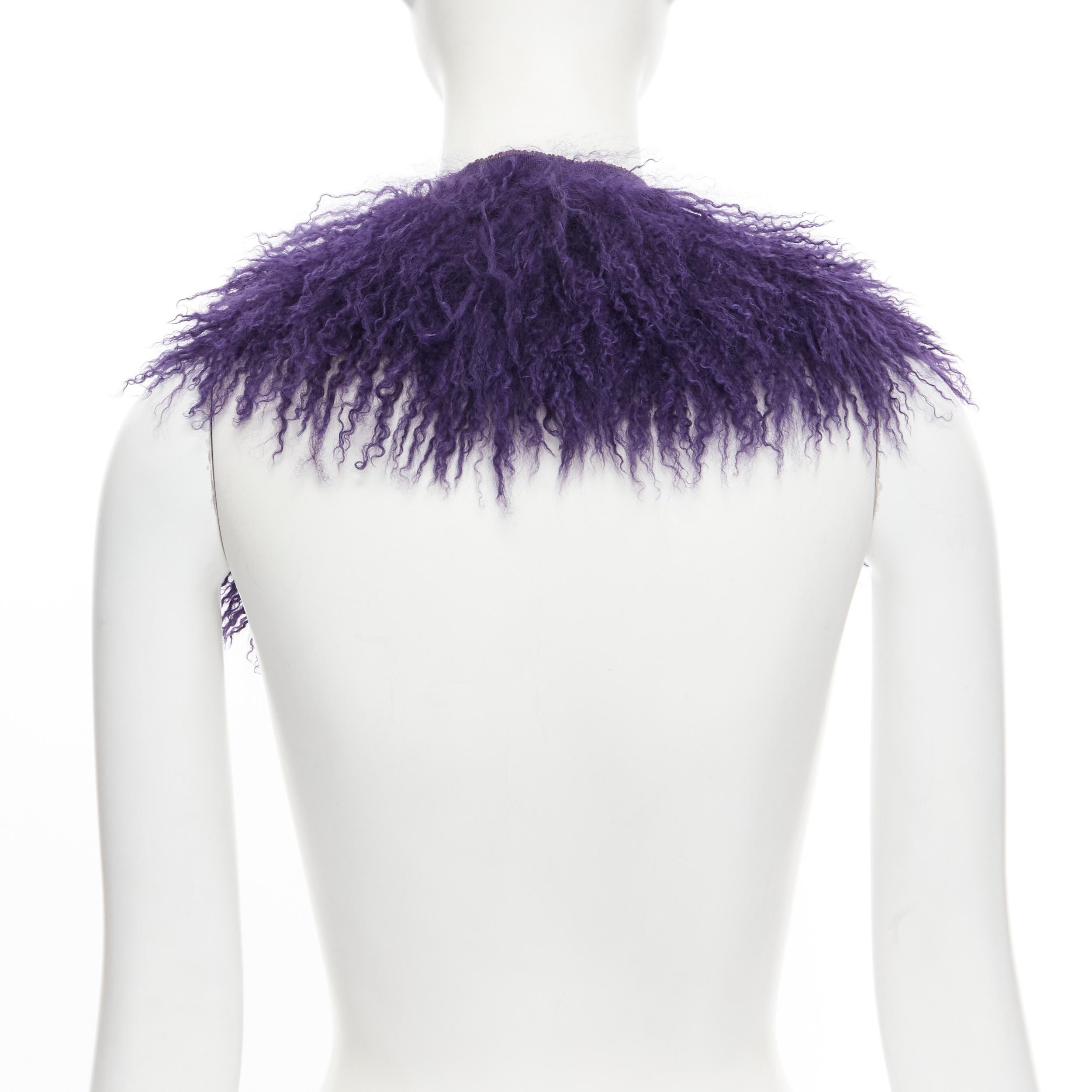 purple fur bolero