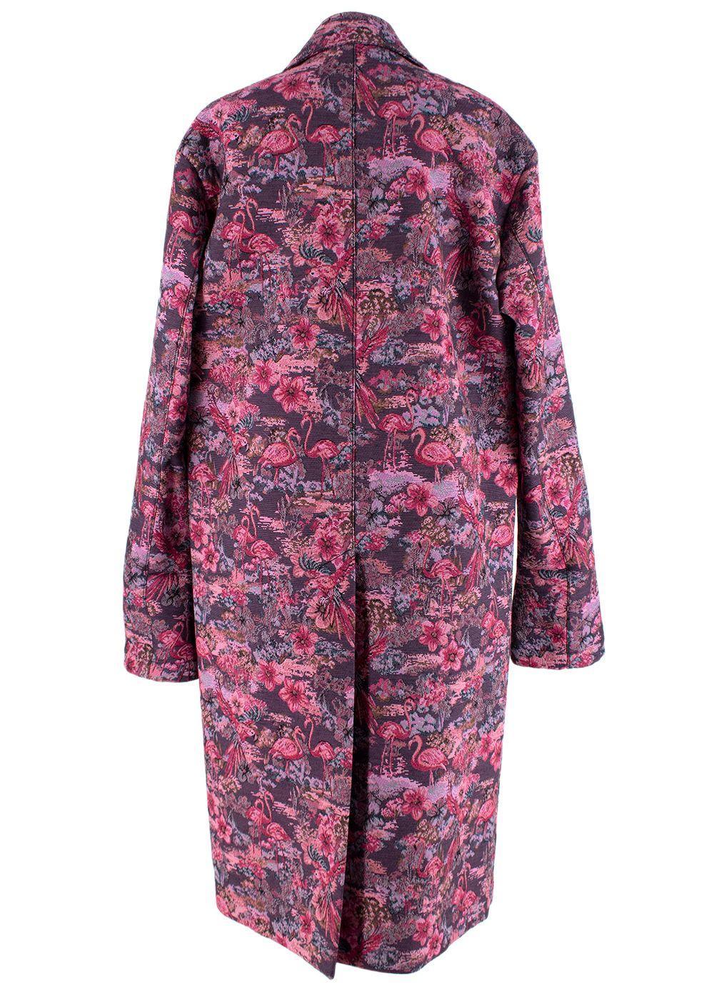 Grigio Cappotto Miu Miu in jacquard viola - US 8 in vendita