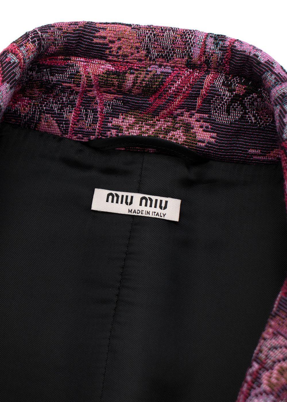 Donna Cappotto Miu Miu in jacquard viola - US 8 in vendita