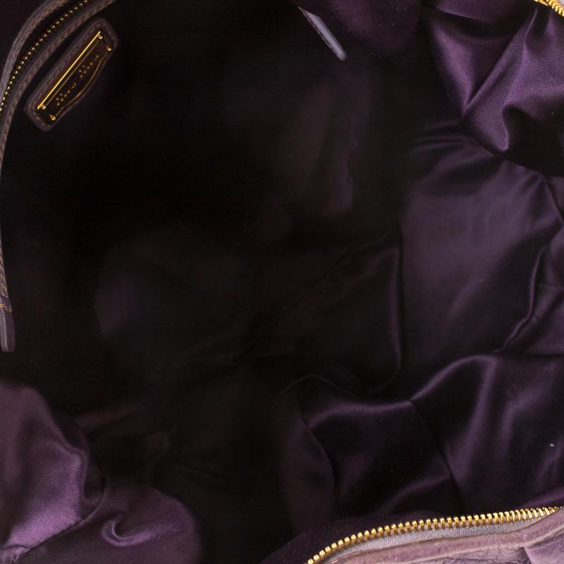 Miu Miu Purple Leather Gathered Hobo 5