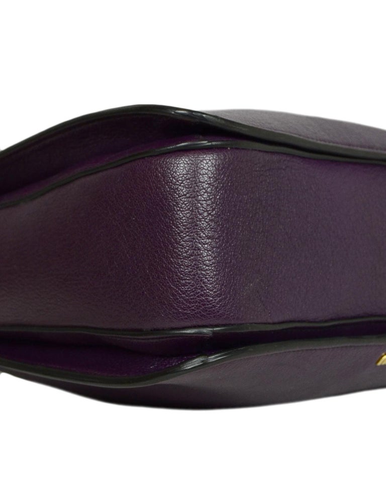 Miu Miu Purple Leather Tote Bag with Strap For Sale at 1stdibs