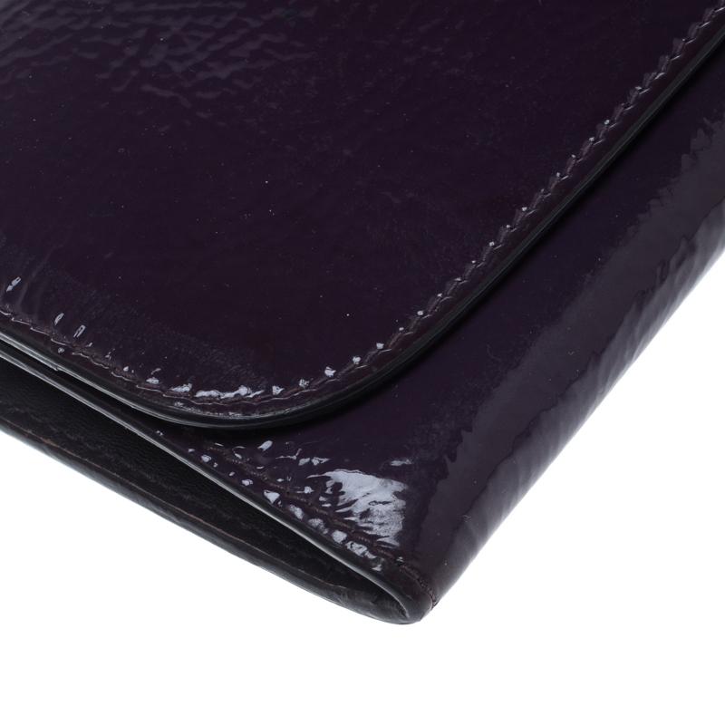 Miu Miu Purple Patent Leather Continental Wallet 1
