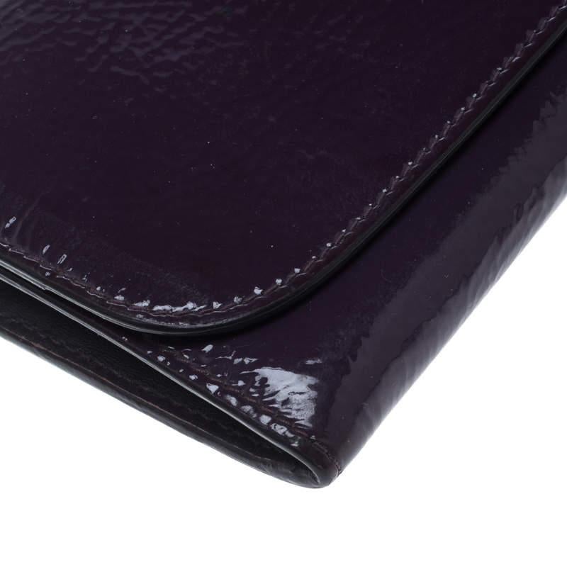 Miu Miu Purple Patent Leather Continental Wallet 3