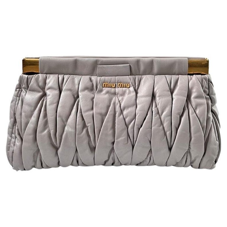 Miu Miu Putty Matelassé Clutch For Sale at 1stDibs