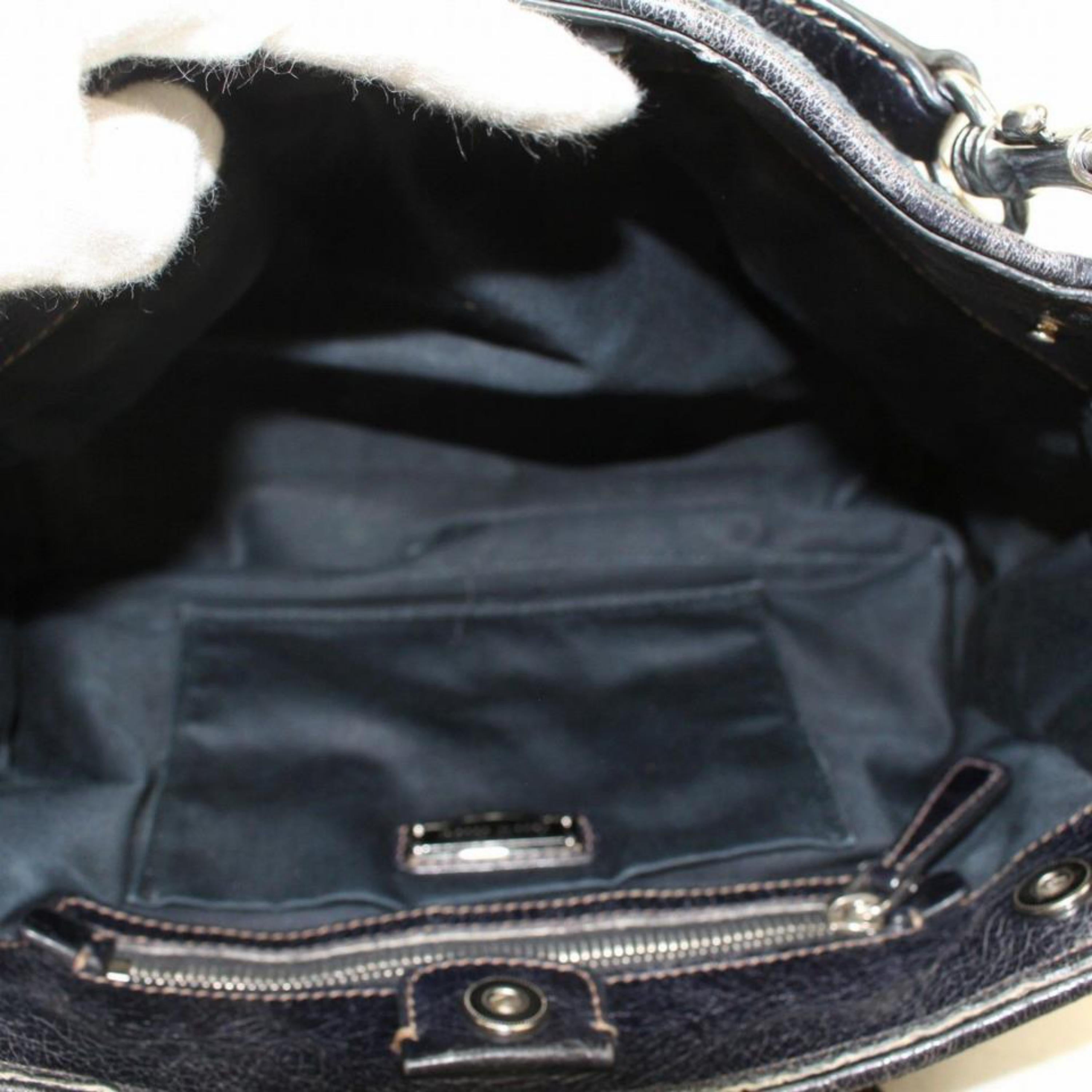 Miu Miu Quilted 2way Hobo 868525 Blue Denim Messenger Bag In Good Condition For Sale In Forest Hills, NY