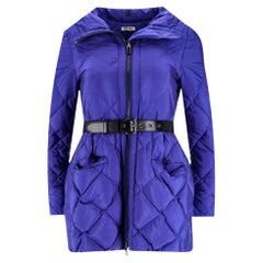 Miu Miu Quilted Goose Down Belted Coat
