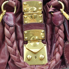 Miu Miu Quilted Matelasse 2way 2182439 Purple Fuchsia Leather Shoulder Bag