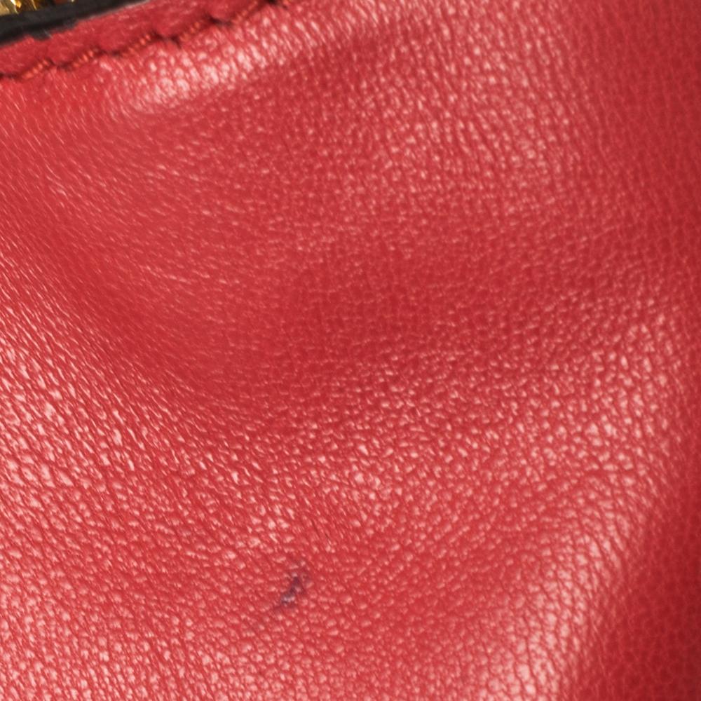 Miu Miu Red/Black Leather Grommeted Biker Shoulder Bag 7