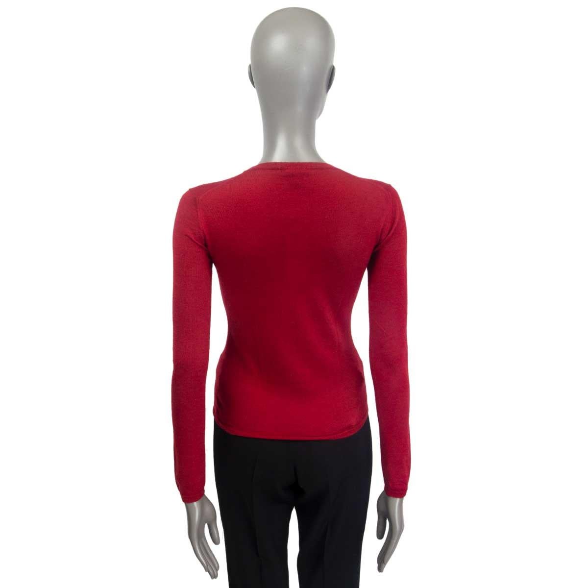 Pull à col roulé en cachemire rouge MIU MIU 40 S Excellent état - En vente à Zürich, CH