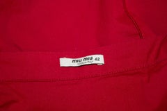 Miu Miu  Red Cotton Skirt