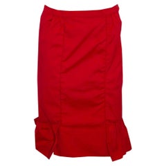 Miu Miu  Red Cotton Skirt