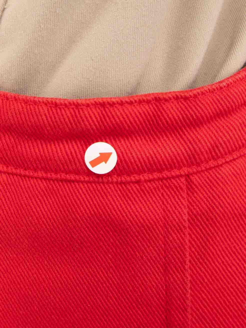 De las mujeres Miu Miu Falda plisada vaquera roja Talla M