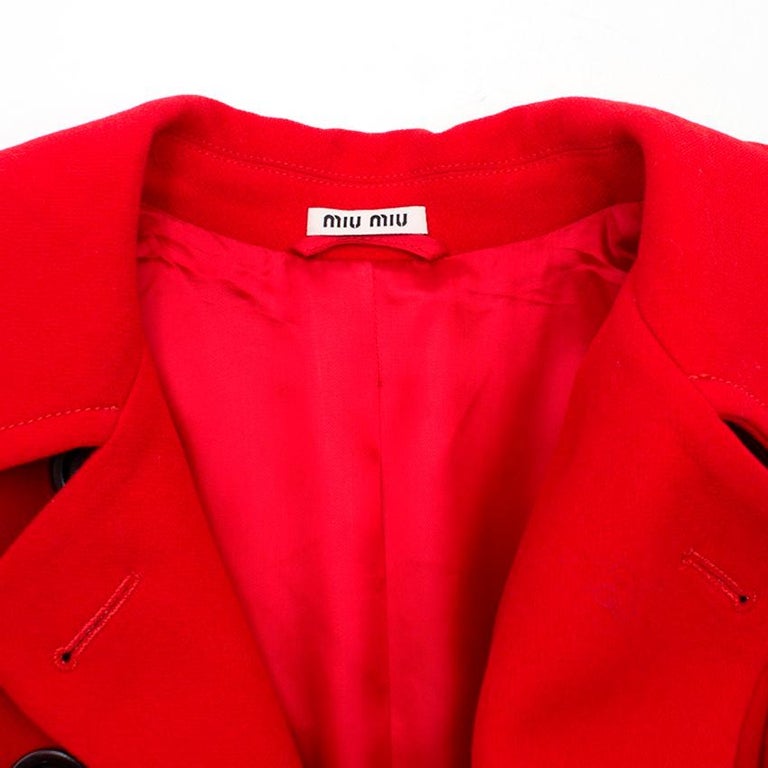 Miu Miu Red Wool Coat