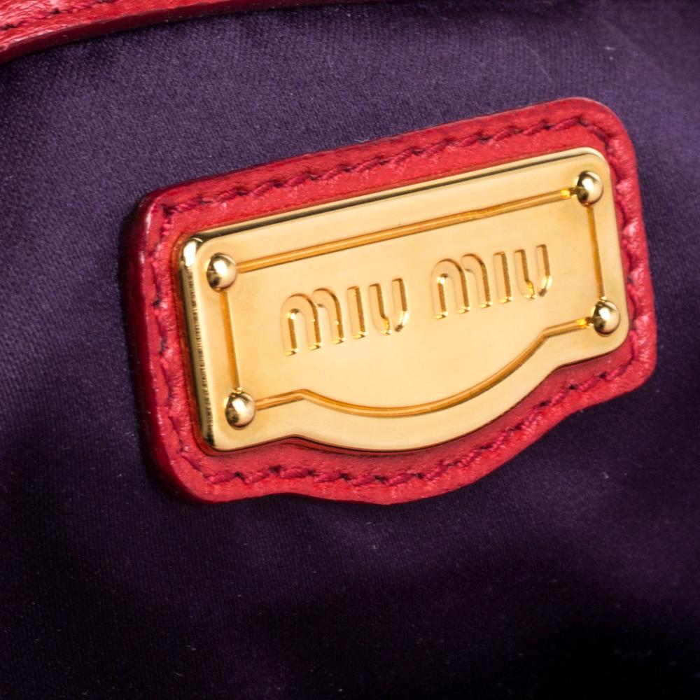 Miu Miu Red Leather Dome Bag 5