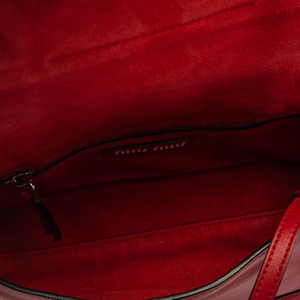 Miu Miu Red Leather Grace Shoulder Bag 6