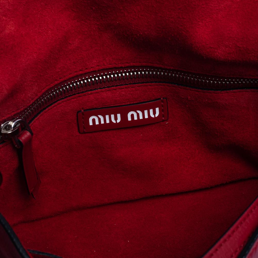 Miu Miu Red Leather Grace Shoulder Bag 7