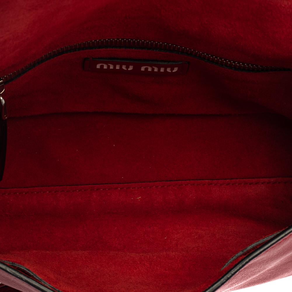 Miu Miu Red Leather Grace Shoulder Bag 2