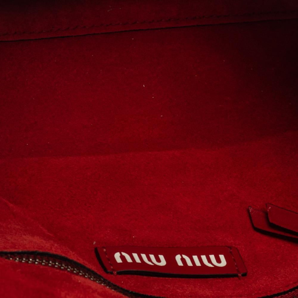 Miu Miu Red Leather Grace Shoulder Bag 3