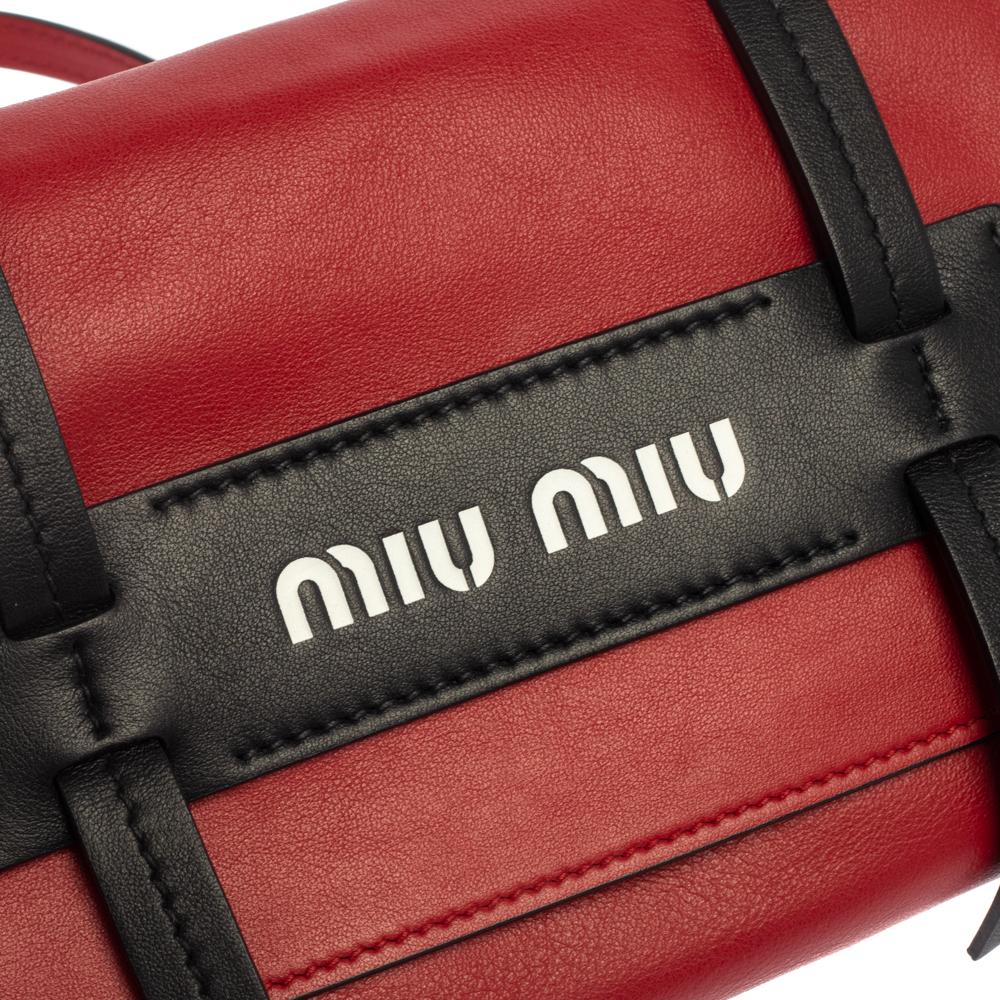 Miu Miu Red Leather Grace Shoulder Bag 4