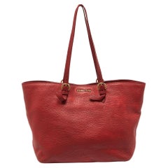 Miu Rote Shopper-Tasche aus Leder