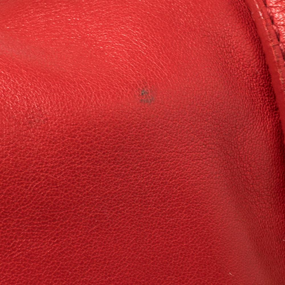 Miu Miu Red Matelasse Lux Leather Coffer Hobo 4