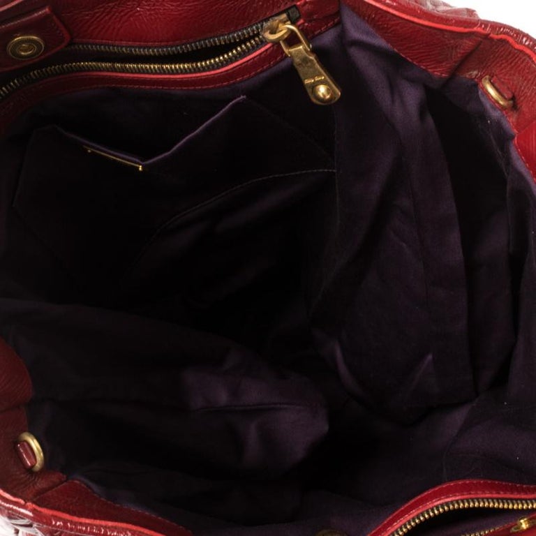 Totes bags Miu Miu - Red grain leather tote bag - 5BA100VOOO2B6668Z
