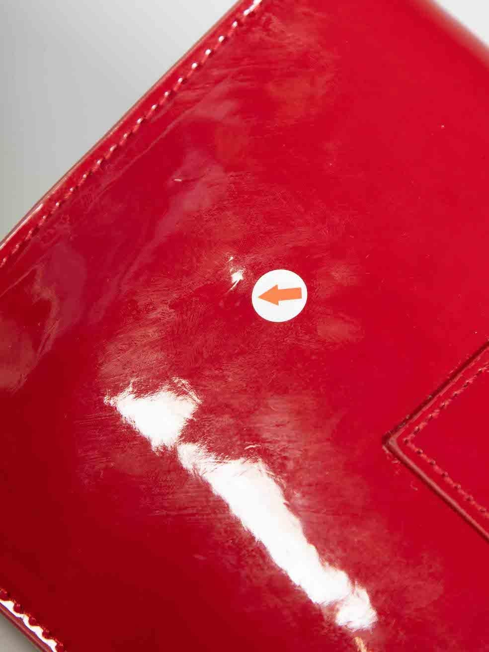 Miu Miu Red Patent Leather Petite Pochette For Sale 2