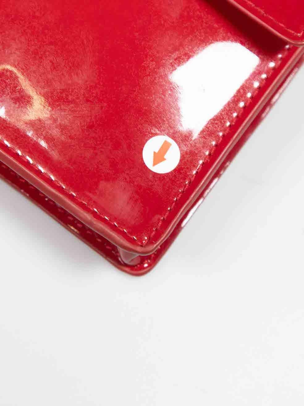 Miu Miu Red Patent Leather Petite Pochette For Sale 3