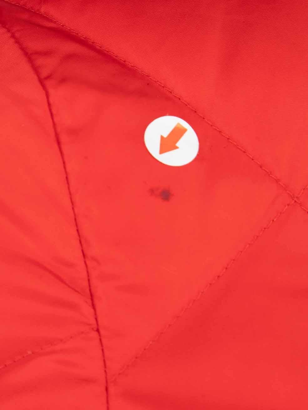 Miu Miu Red Quilted Puffer Zip Jacket Size XS 1