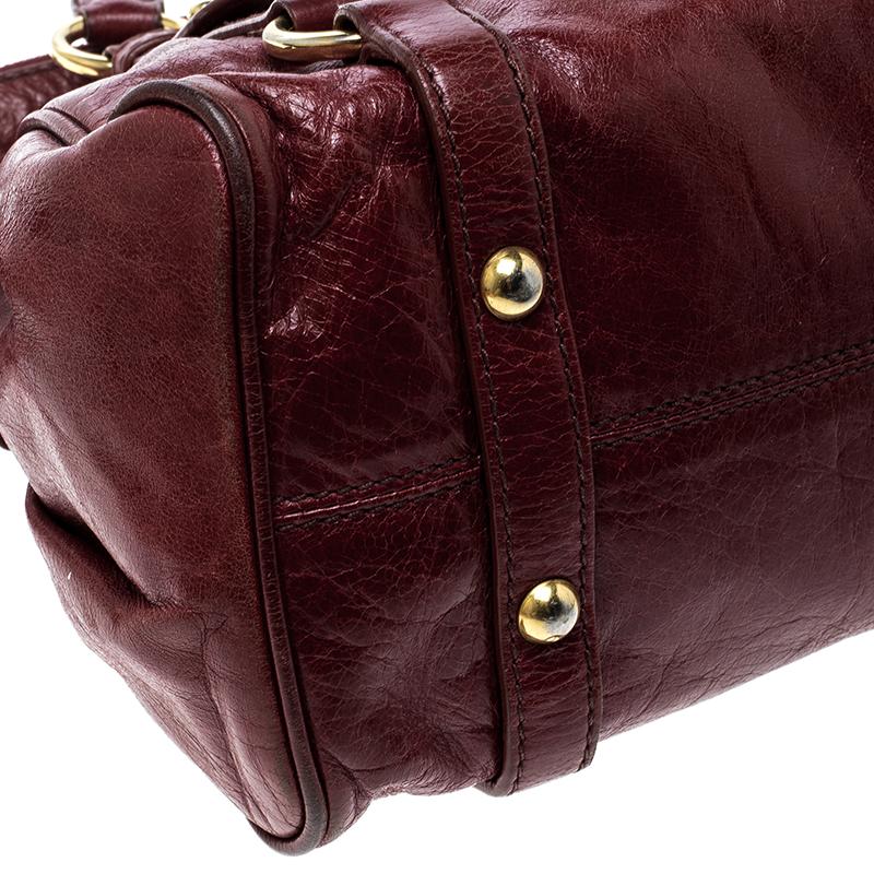 Miu Miu Borsa con manico superiore in pelle Vitello Lux rossa 2
