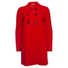 Miu Miu, Cappotto in lana rosso